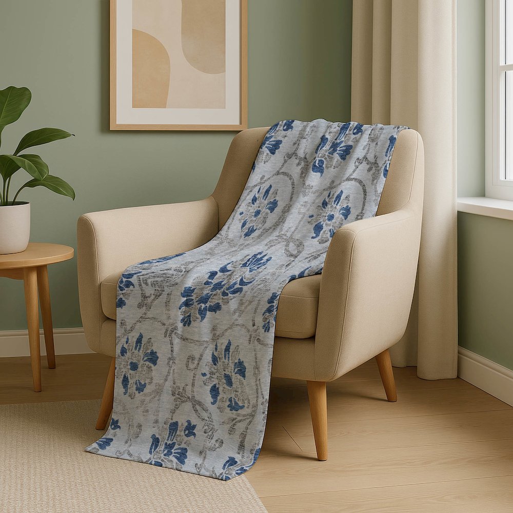 Premium Machine Washable ASB762 Sky 50" x 70" Sherpa Throw Blanket. Picture 5