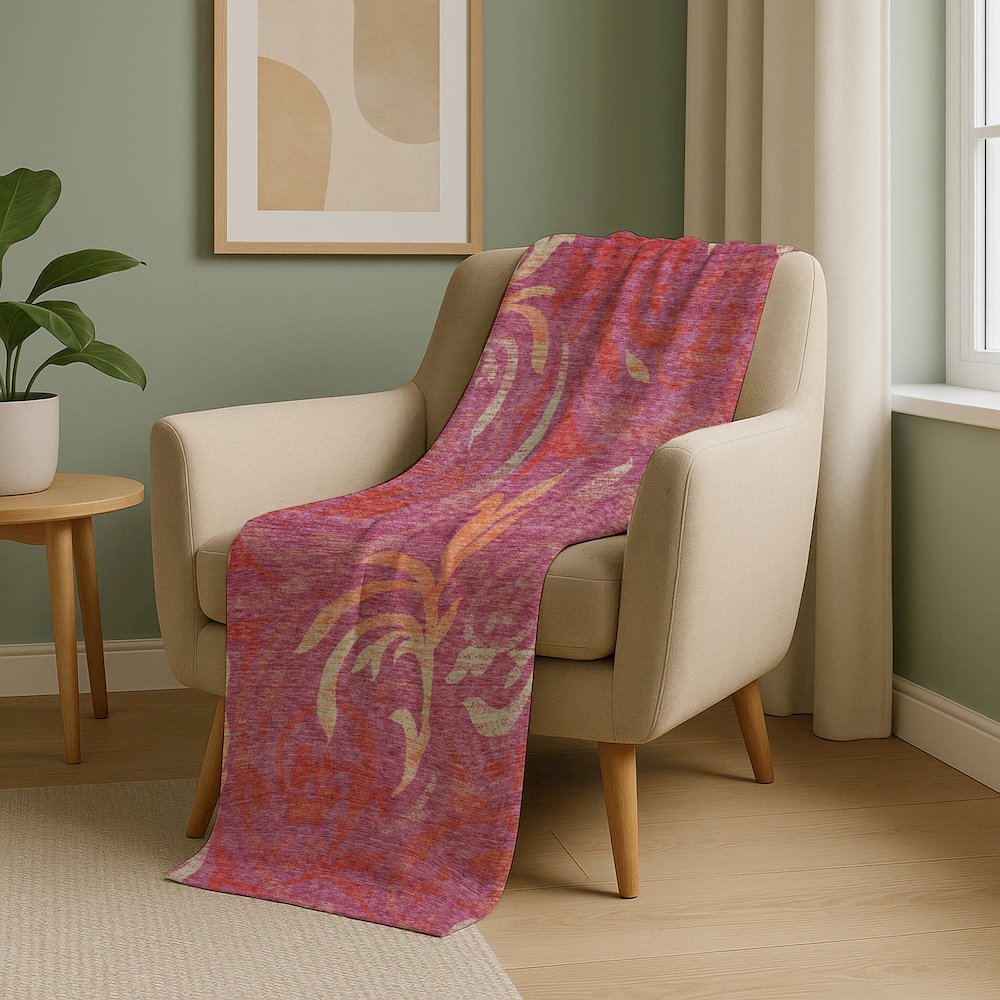 Premium Machine Washable ASB764 Blush 50" x 70" Sherpa Throw Blanket. Picture 5