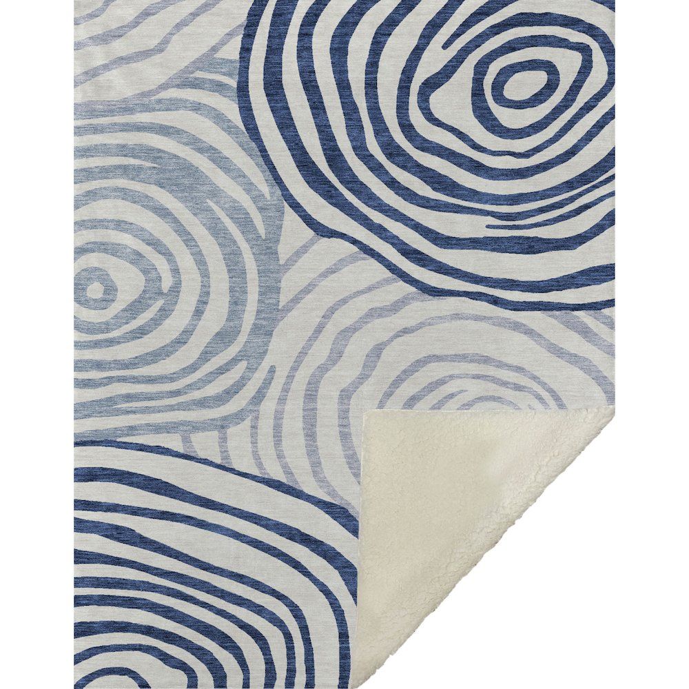 Premium Machine Washable ASB765 Blue 50" x 70" Sherpa Throw Blanket. Picture 1