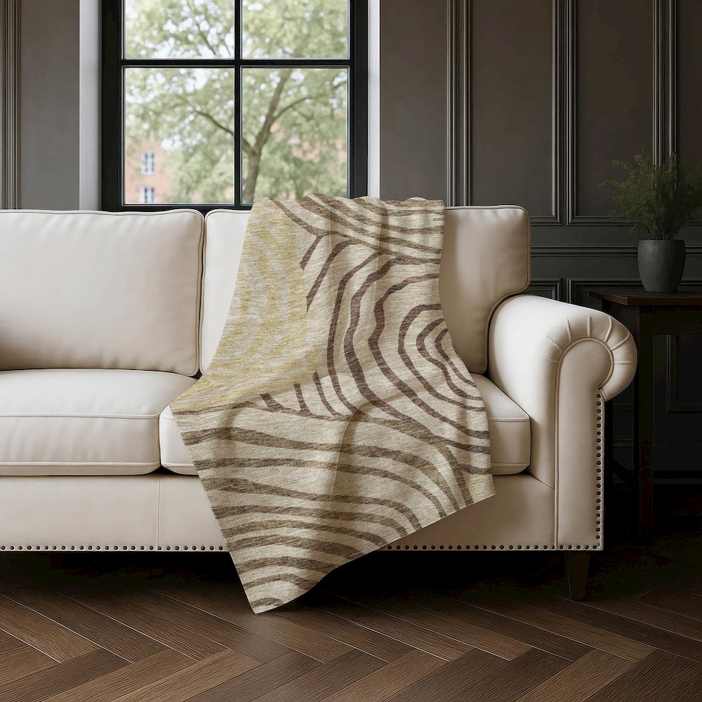 Premium Machine Washable ASB765 Brown 50" x 70" Sherpa Throw Blanket. Picture 4