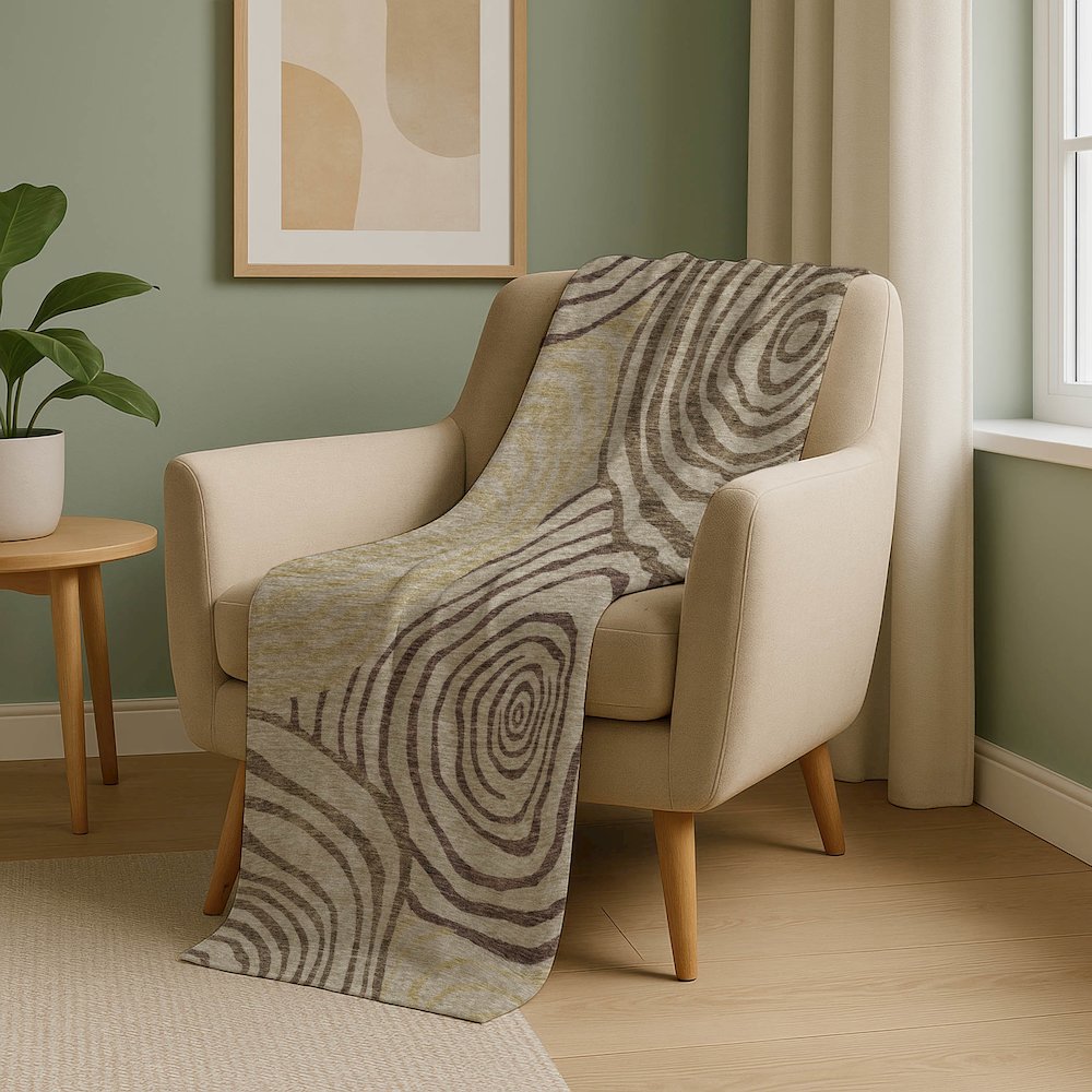 Premium Machine Washable ASB765 Brown 50" x 70" Sherpa Throw Blanket. Picture 5
