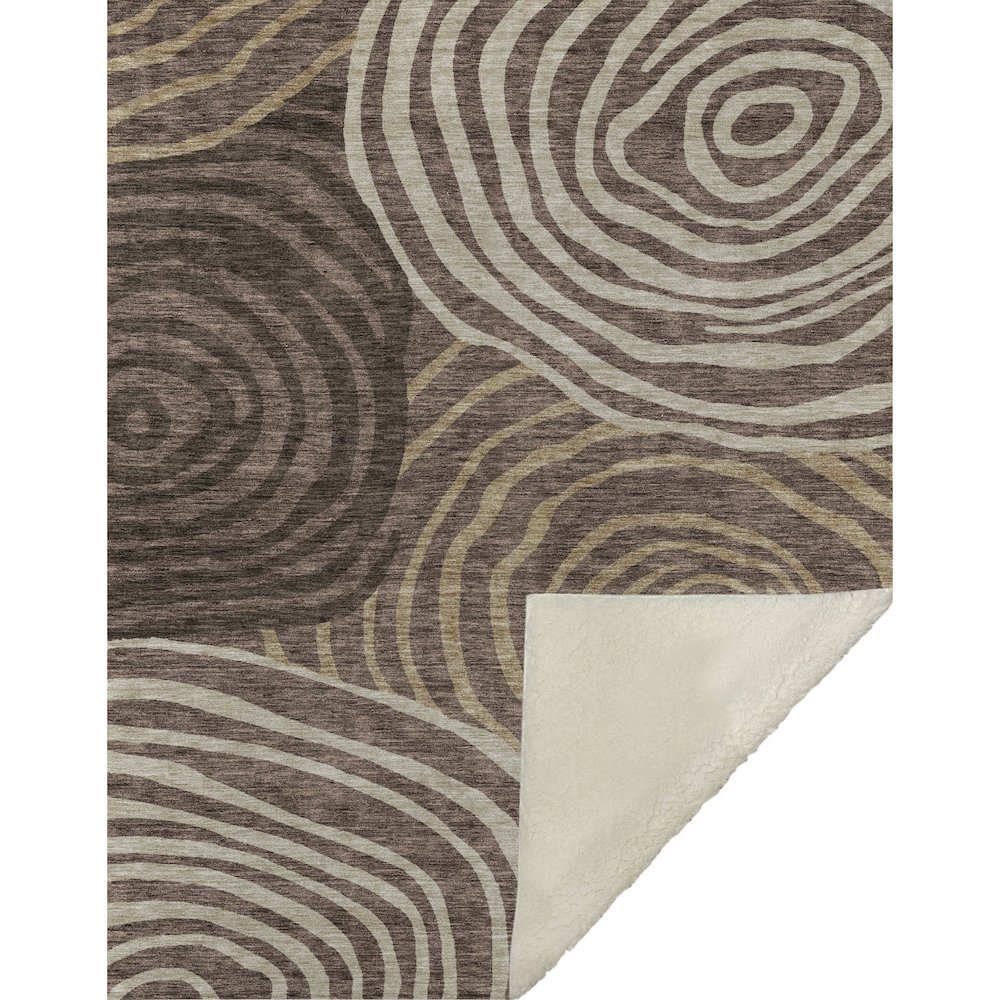 Premium Machine Washable ASB765 Fudge 50" x 70" Sherpa Throw Blanket. Picture 1