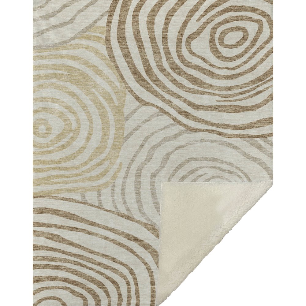 Premium Machine Washable ASB765 Gold 50" x 70" Sherpa Throw Blanket. Picture 1