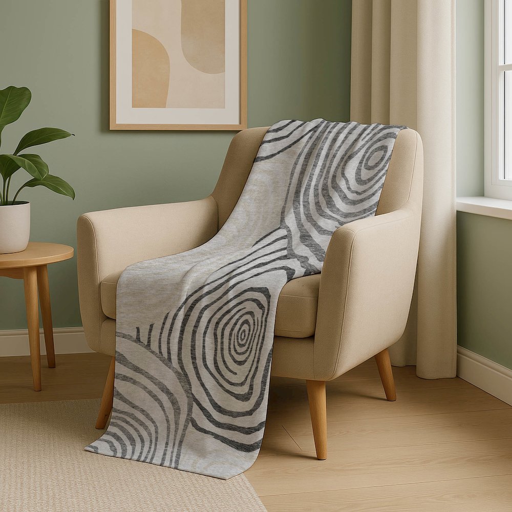 Premium Machine Washable ASB765 Gray 50" x 70" Sherpa Throw Blanket. Picture 5