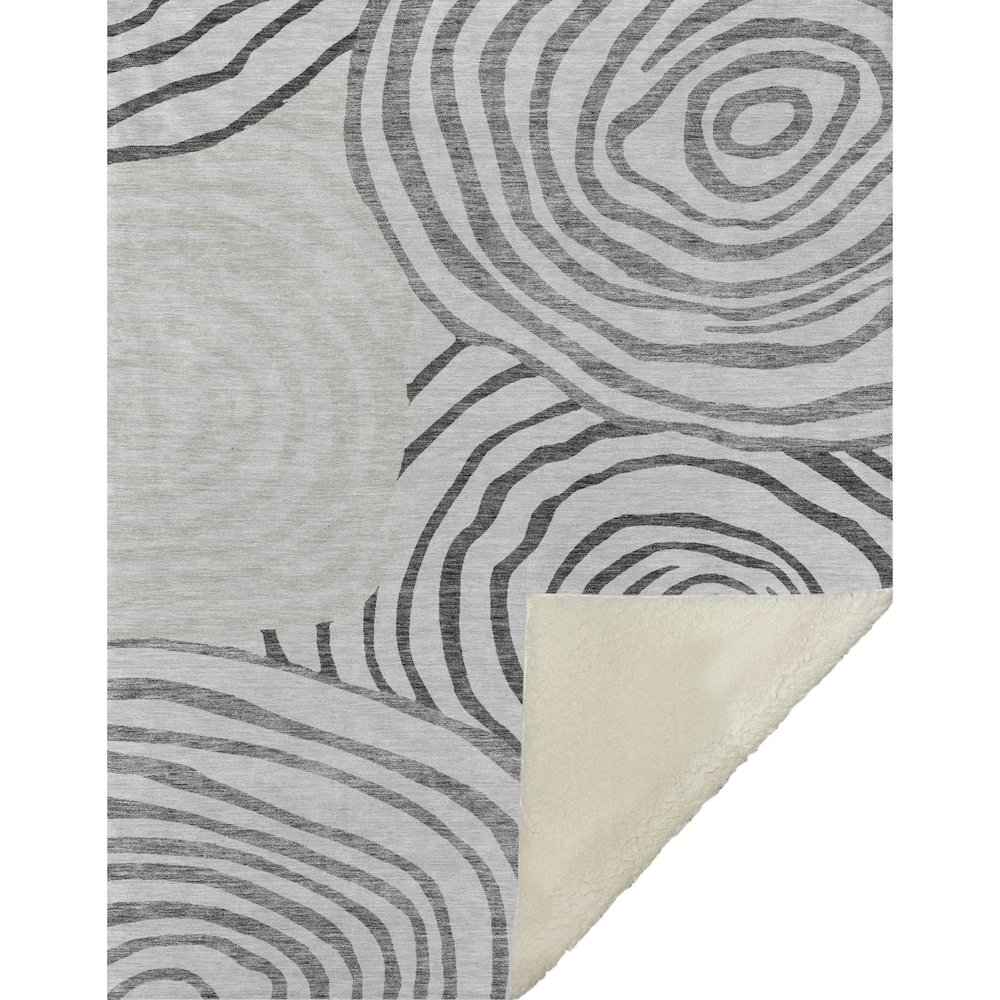 Premium Machine Washable ASB765 Gray 50" x 70" Sherpa Throw Blanket. Picture 1
