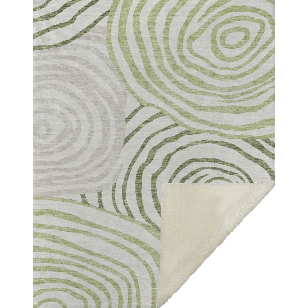 Premium Machine Washable ASB765 Green 50" x 70" Sherpa Throw Blanket. Picture 1
