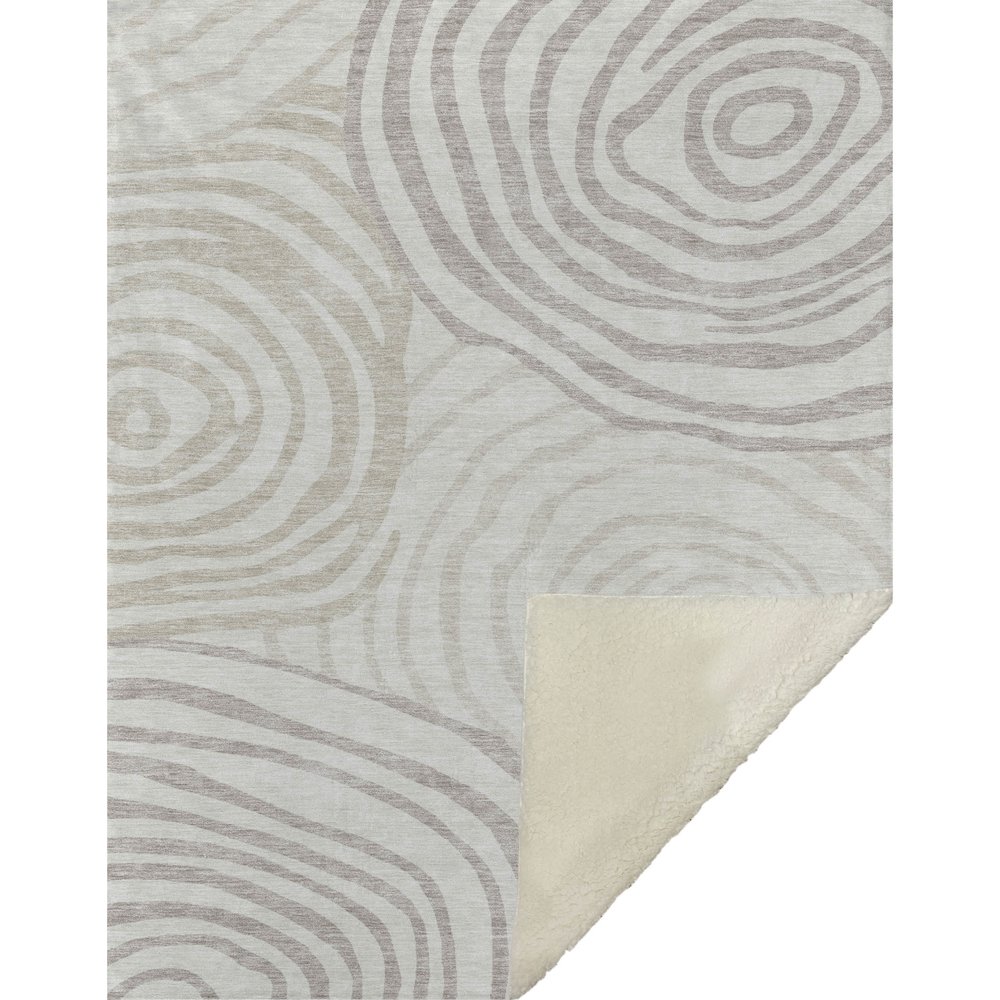 Premium Machine Washable ASB765 Ivory 50" x 70" Sherpa Throw Blanket. Picture 1