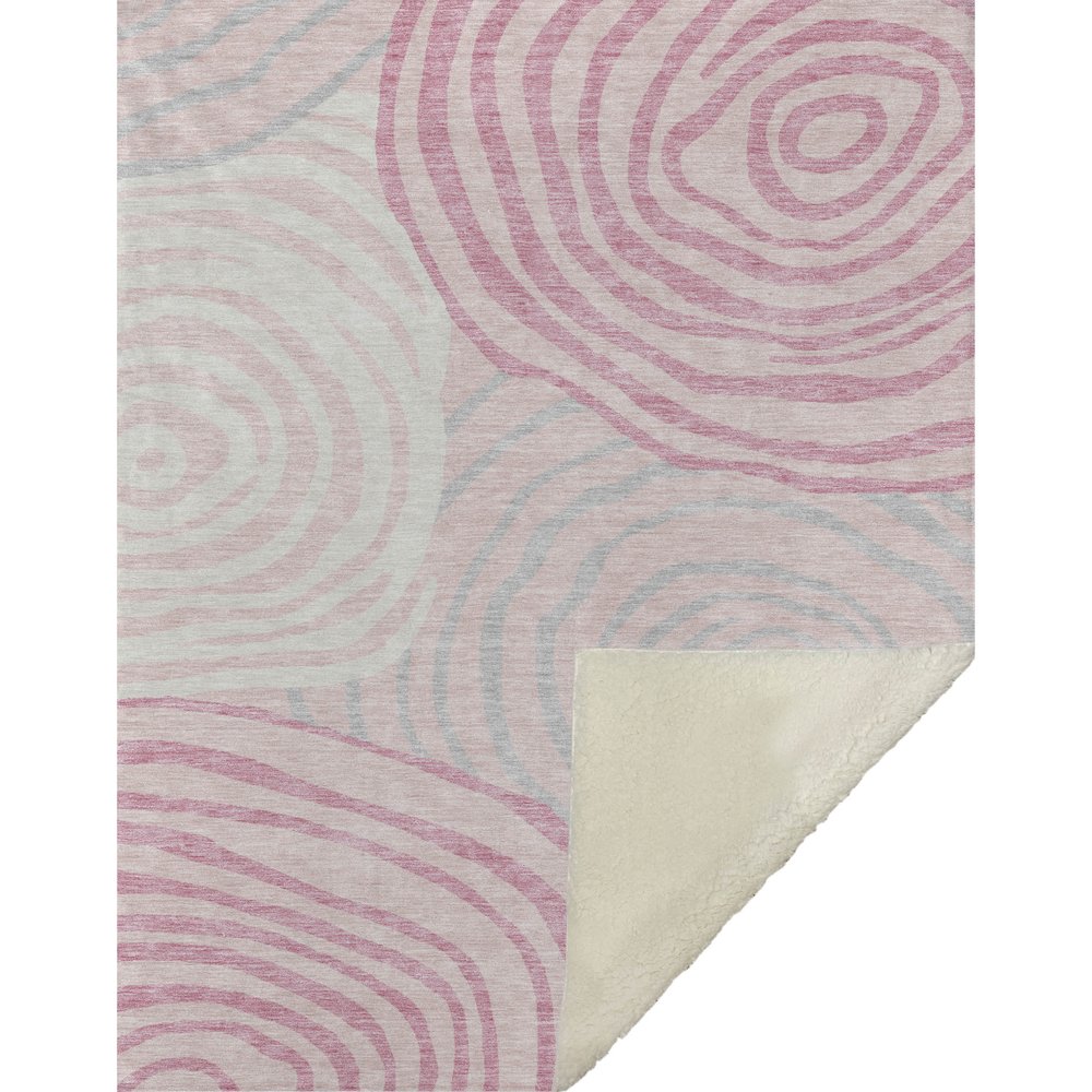 Premium Machine Washable ASB765 Pink 50" x 70" Sherpa Throw Blanket. Picture 1