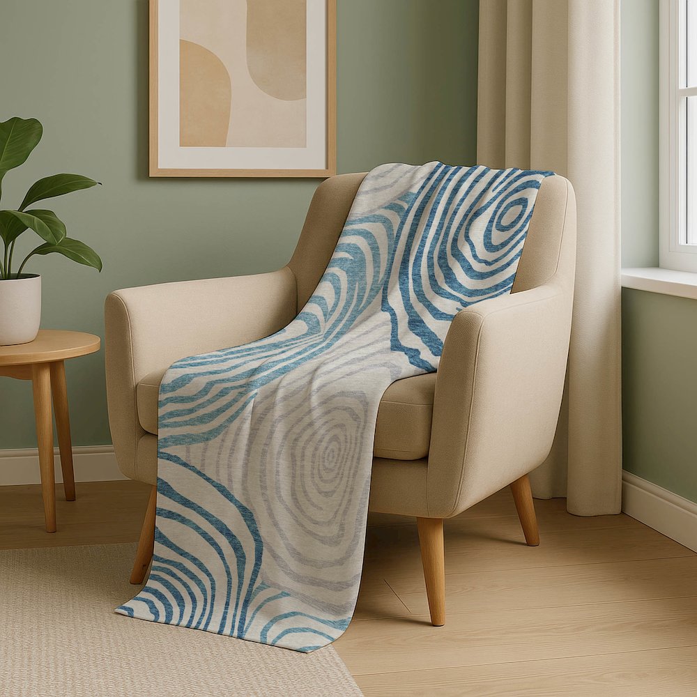 Premium Machine Washable ASB765 Teal 50" x 70" Sherpa Throw Blanket. Picture 5