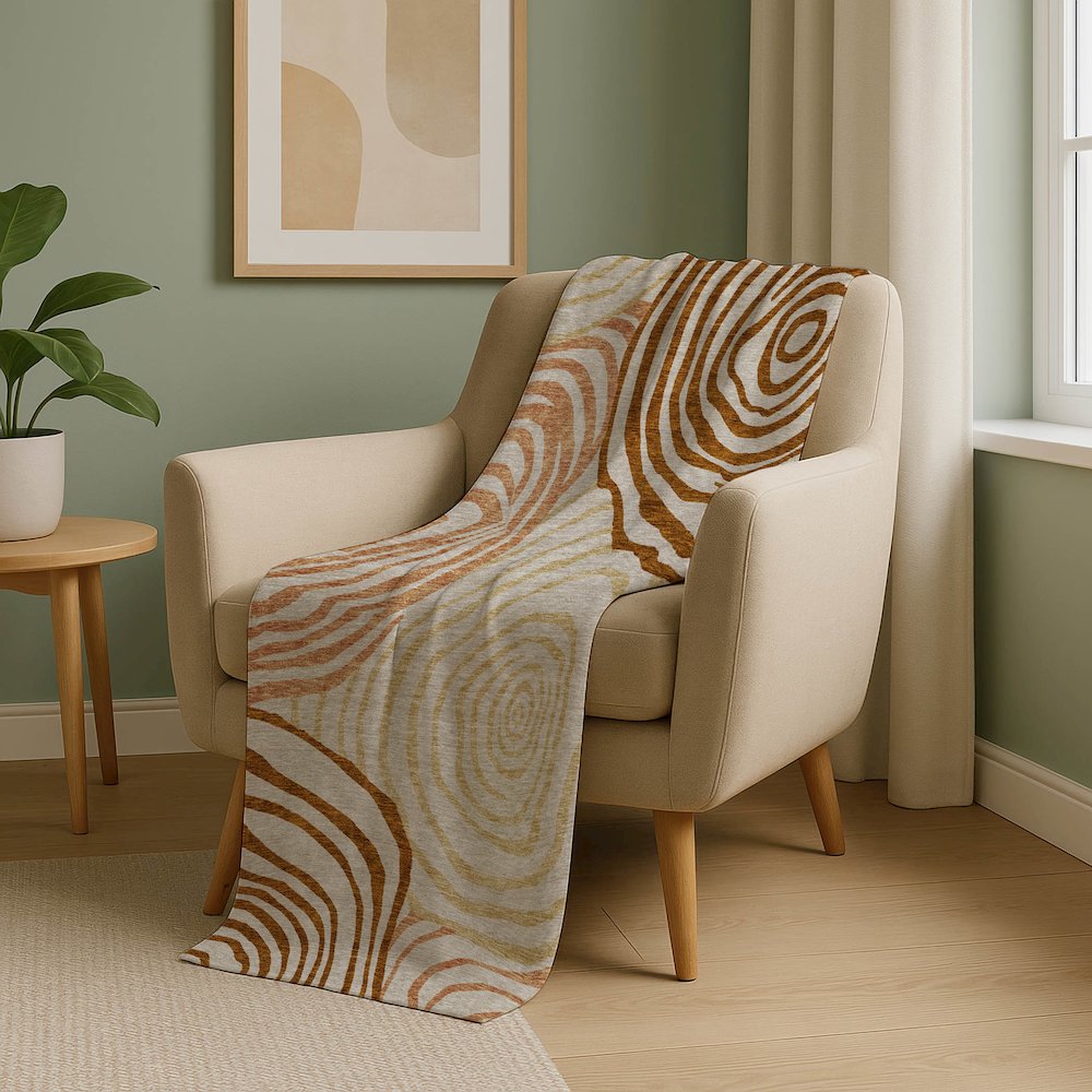 Premium Machine Washable ASB765 Terracotta 50" x 70" Sherpa Throw Blanket. Picture 5