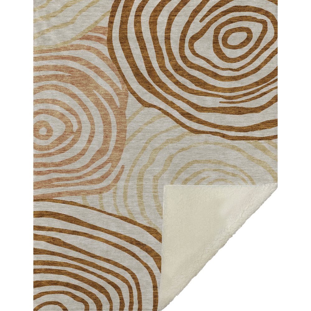 Premium Machine Washable ASB765 Terracotta 50" x 70" Sherpa Throw Blanket. Picture 1