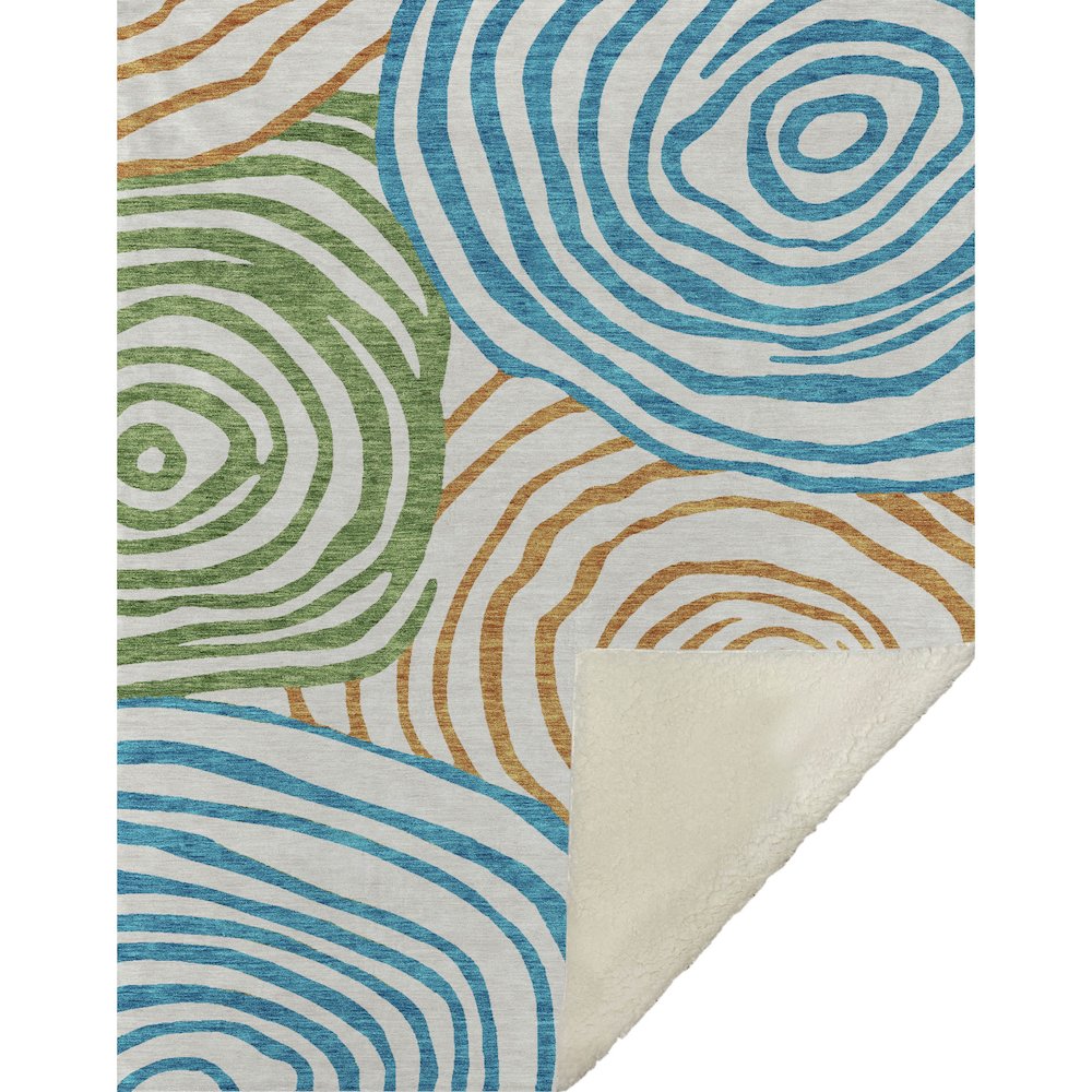Premium Machine Washable ASB765 White 50" x 70" Sherpa Throw Blanket. Picture 1