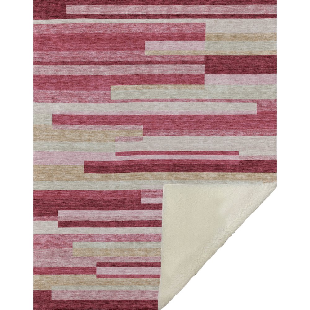 Premium Machine Washable ASB766 Blush 50" x 70" Sherpa Throw Blanket. Picture 1