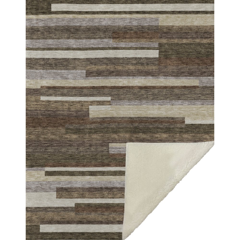 Premium Machine Washable ASB766 Brown 50" x 70" Sherpa Throw Blanket. Picture 1