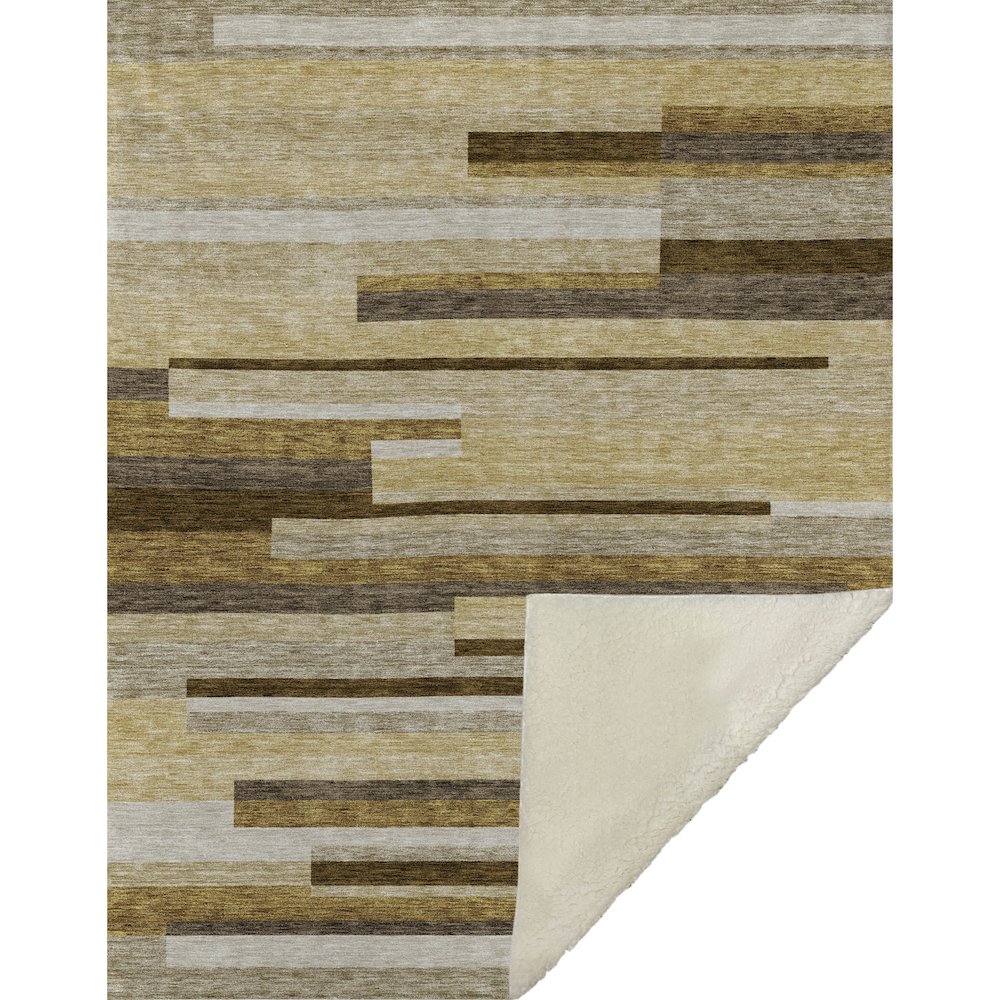 Premium Machine Washable ASB766 Khaki 50" x 70" Sherpa Throw Blanket. Picture 1