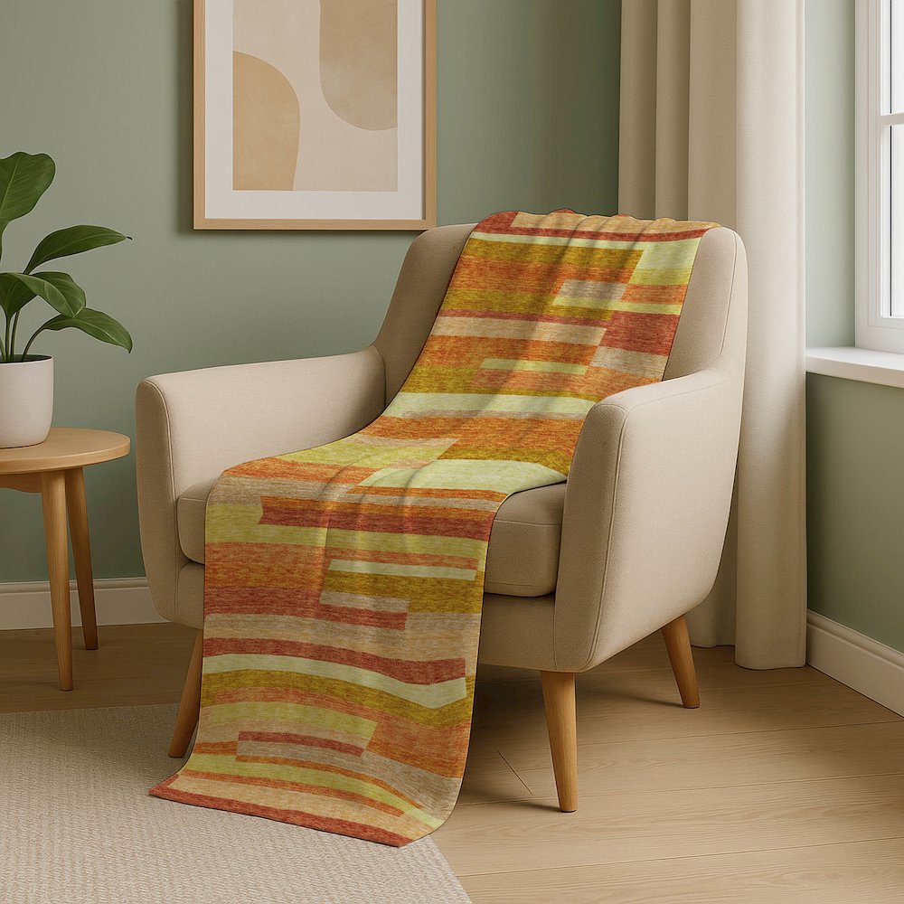 Premium Machine Washable ASB766 Orange 50" x 70" Sherpa Throw Blanket. Picture 5