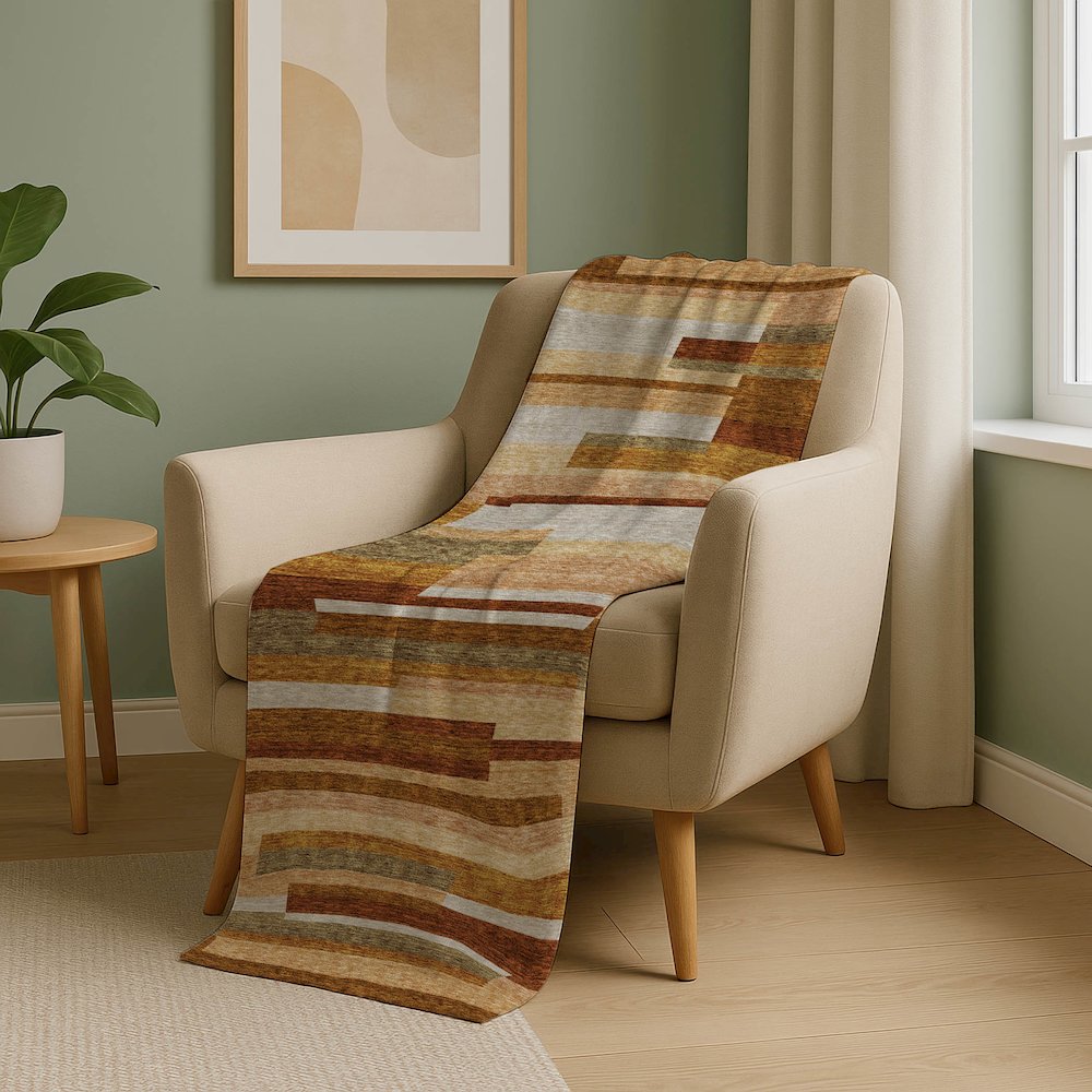 Premium Machine Washable ASB766 Paprika 50" x 70" Sherpa Throw Blanket. Picture 5