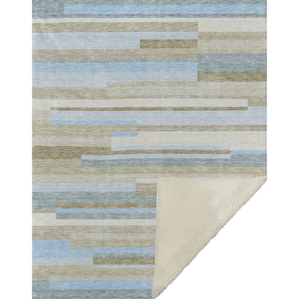Premium Machine Washable ASB766 Sky 50" x 70" Sherpa Throw Blanket. Picture 1