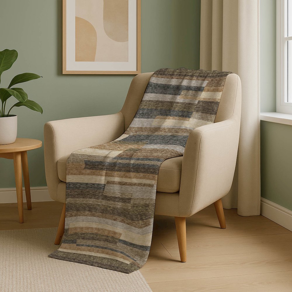 Premium Machine Washable ASB766 Taupe 50" x 70" Sherpa Throw Blanket. Picture 5