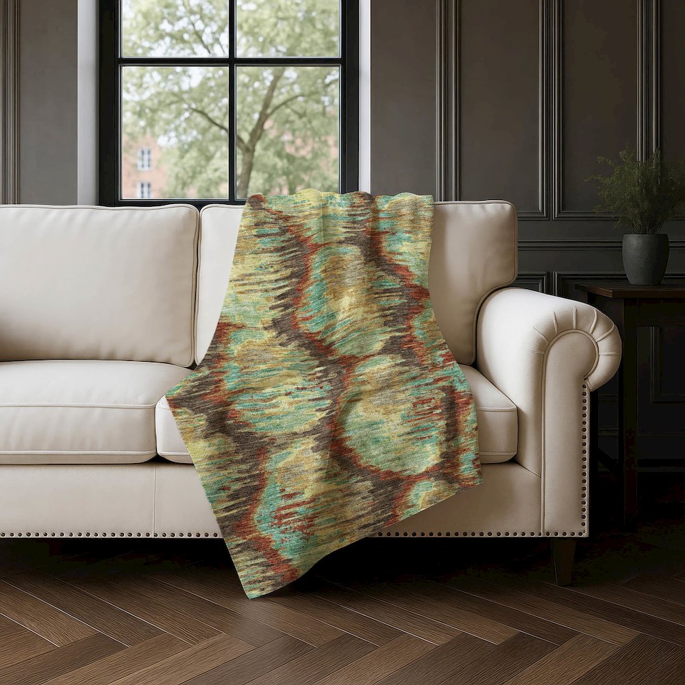 Premium Machine Washable ASB767 Fudge 50" x 70" Sherpa Throw Blanket. Picture 4