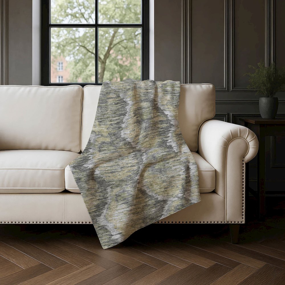 Premium Machine Washable ASB767 Gray 50" x 70" Sherpa Throw Blanket. Picture 4