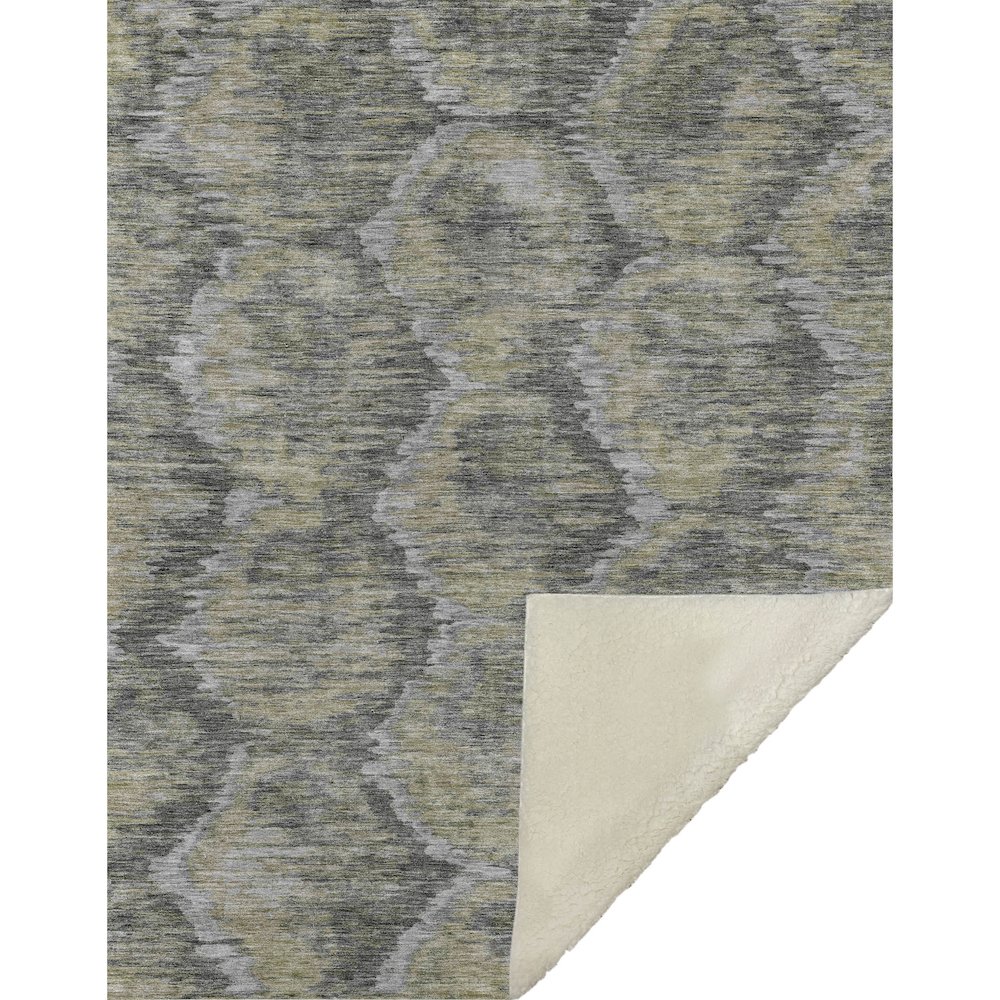 Premium Machine Washable ASB767 Gray 50" x 70" Sherpa Throw Blanket. Picture 1