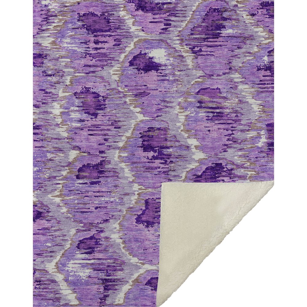 Premium Machine Washable ASB767 Lavender 50" x 70" Sherpa Throw Blanket. Picture 1