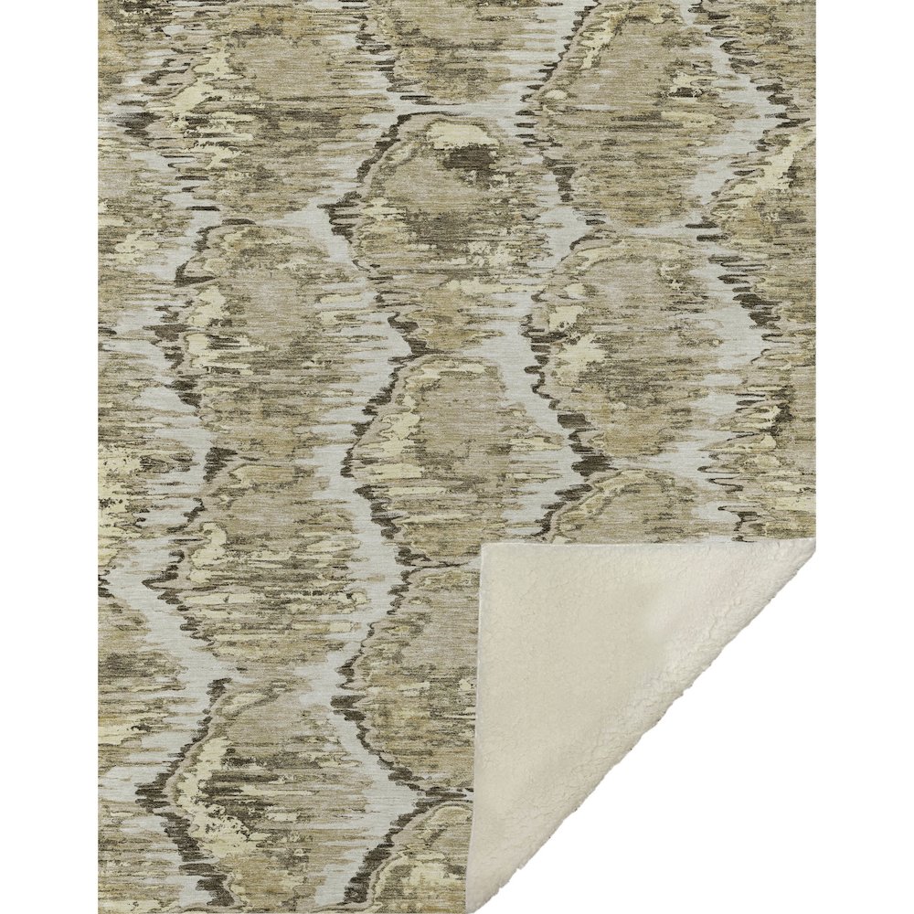 Premium Machine Washable ASB767 Taupe 50" x 70" Sherpa Throw Blanket. Picture 1