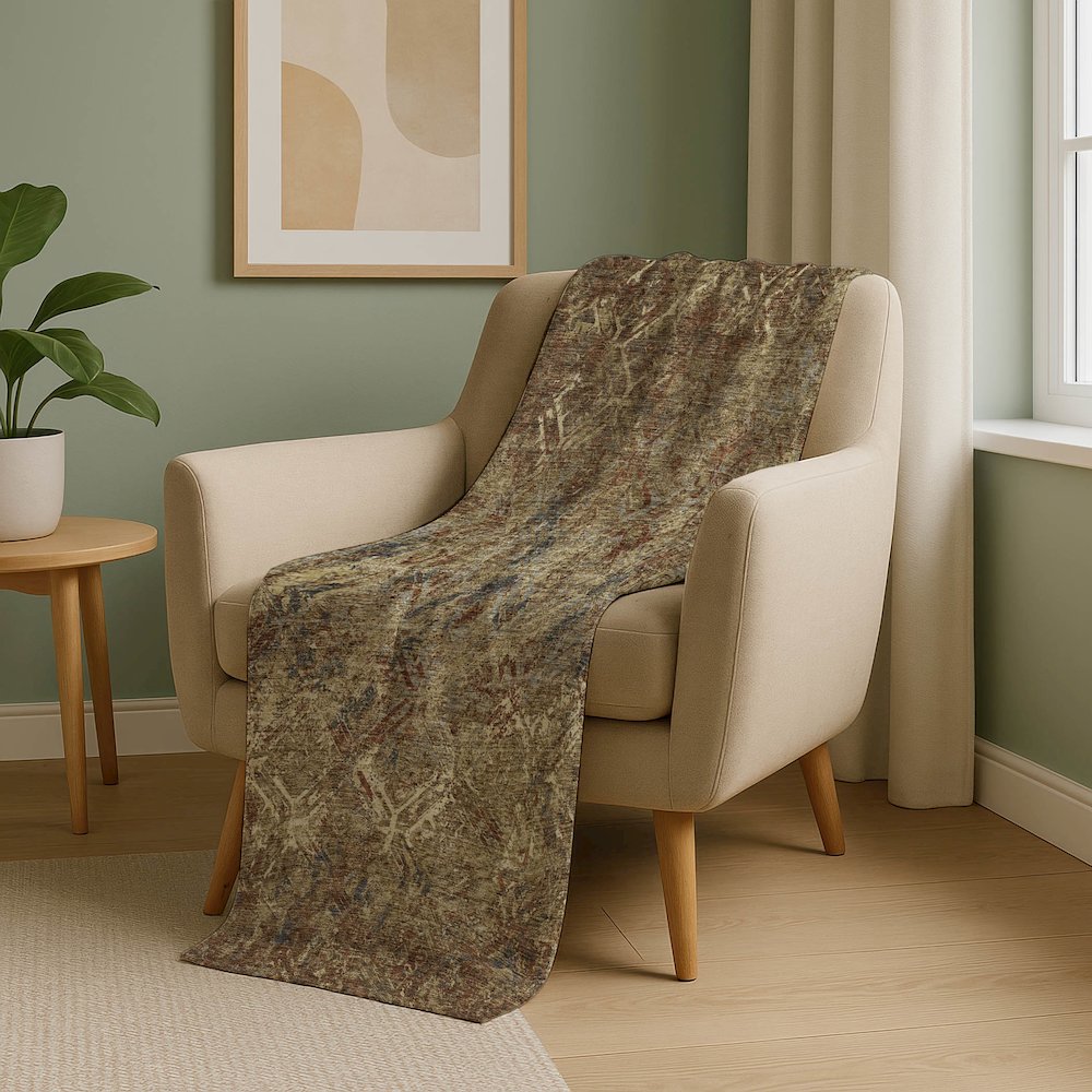 Premium Machine Washable ASB768 Brown 50" x 70" Sherpa Throw Blanket. Picture 5
