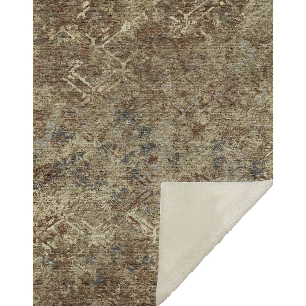 Premium Machine Washable ASB768 Brown 50" x 70" Sherpa Throw Blanket. Picture 1