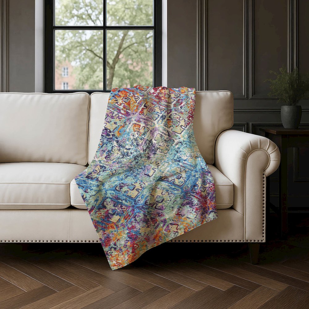 Premium Machine Washable ASB768 Copper 50" x 70" Sherpa Throw Blanket. Picture 4