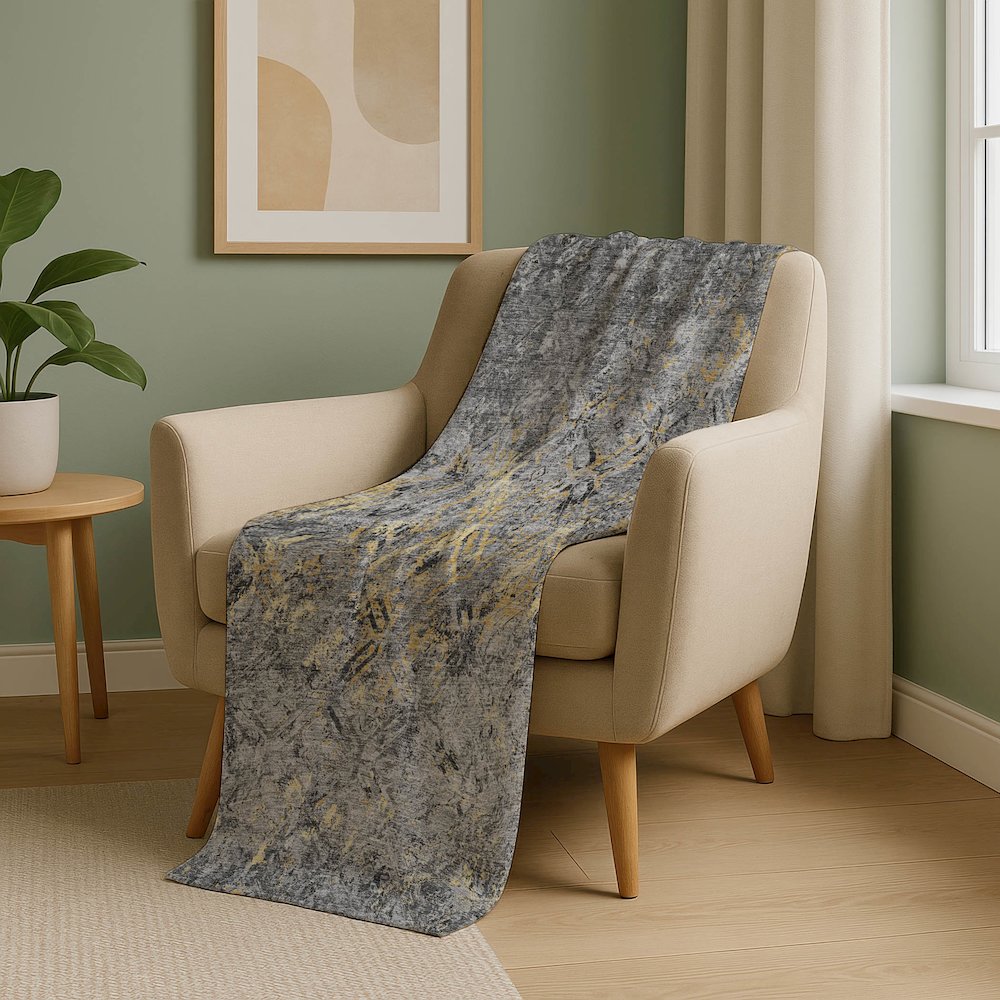 Premium Machine Washable ASB768 Gray 50" x 70" Sherpa Throw Blanket. Picture 5