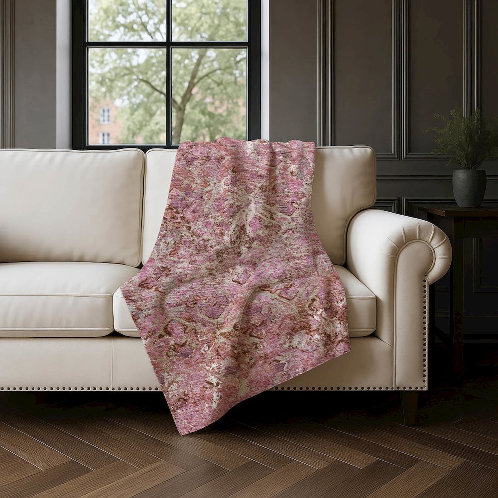 Premium Machine Washable ASB768 Pink 50" x 70" Sherpa Throw Blanket. Picture 4