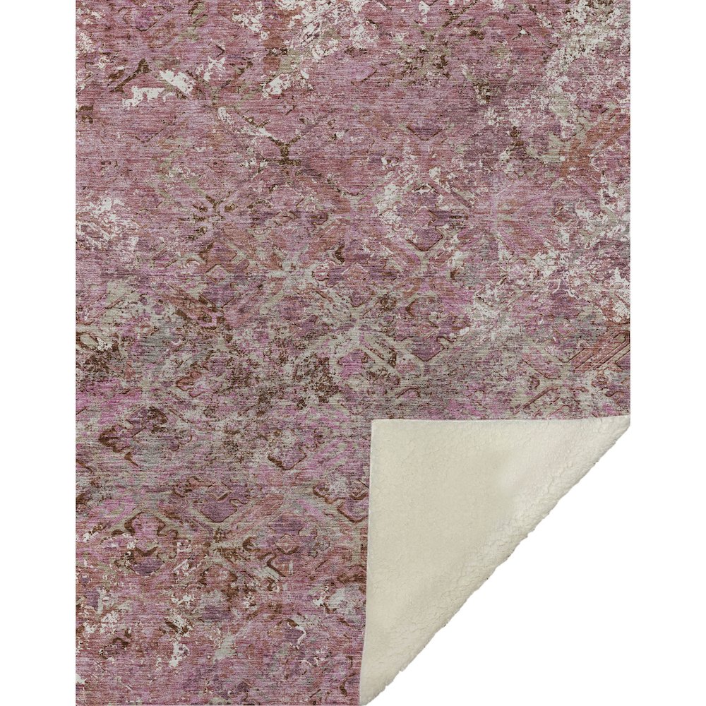 Premium Machine Washable ASB768 Pink 50" x 70" Sherpa Throw Blanket. Picture 1
