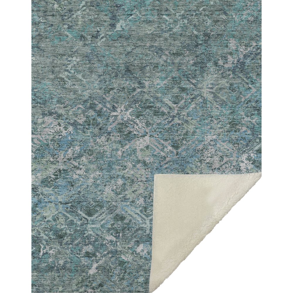 Premium Machine Washable ASB768 Sage 50" x 70" Sherpa Throw Blanket. Picture 1