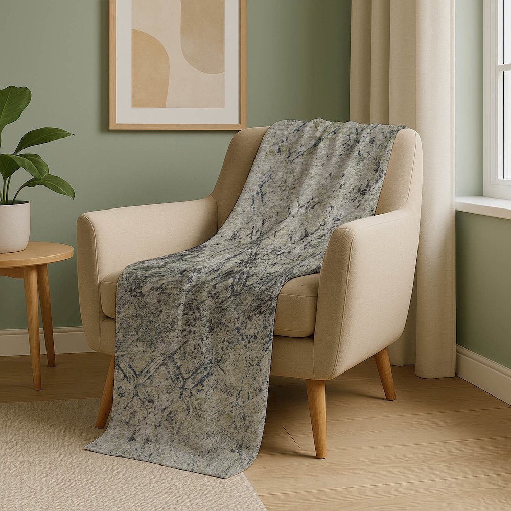 Premium Machine Washable ASB768 Silver 50" x 70" Sherpa Throw Blanket. Picture 5