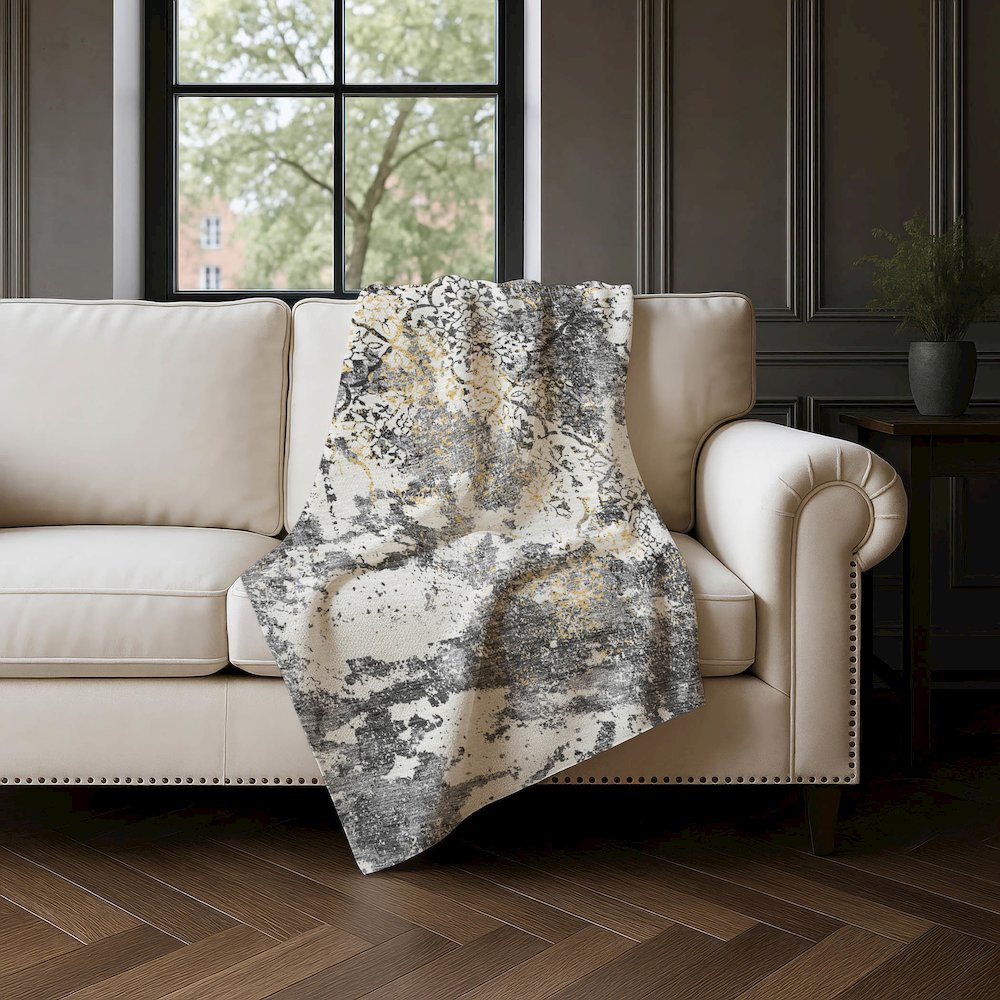 Premium Machine Washable ASB769 Charcoal 50" x 70" Sherpa Throw Blanket. Picture 4