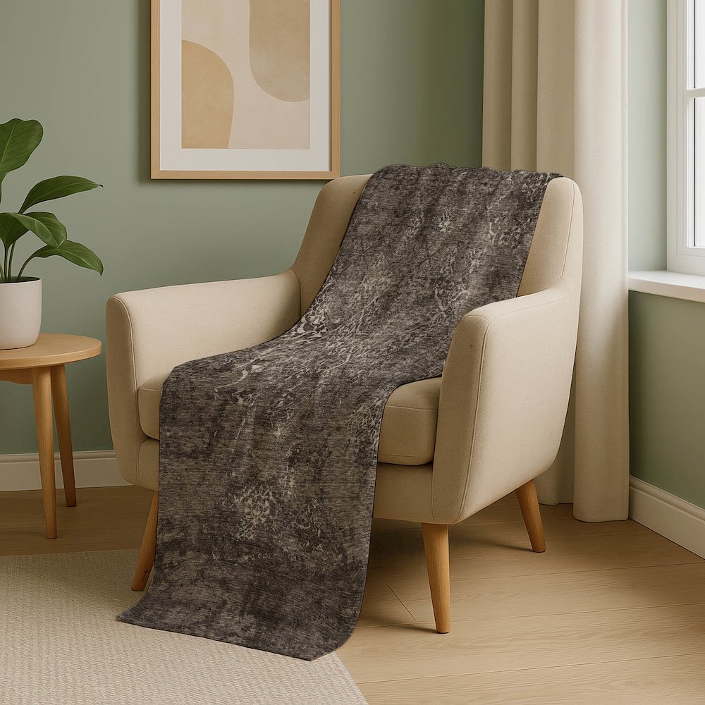 Premium Machine Washable ASB769 Fudge 50" x 70" Sherpa Throw Blanket. Picture 5