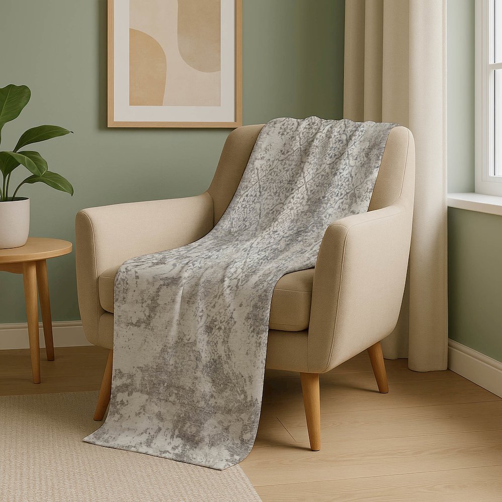 Premium Machine Washable ASB769 Ivory 50" x 70" Sherpa Throw Blanket. Picture 5