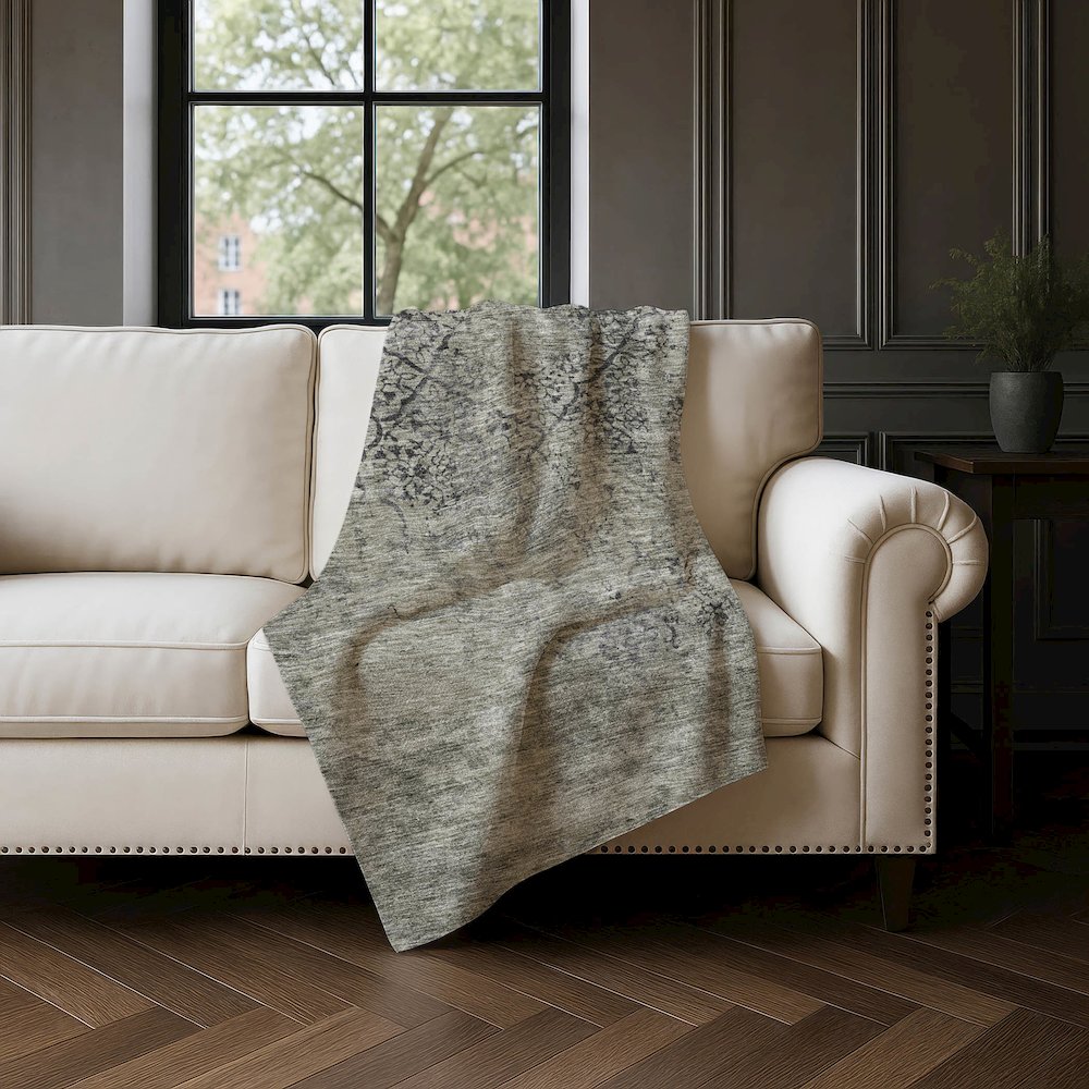 Premium Machine Washable ASB769 Taupe 50" x 70" Sherpa Throw Blanket. Picture 4