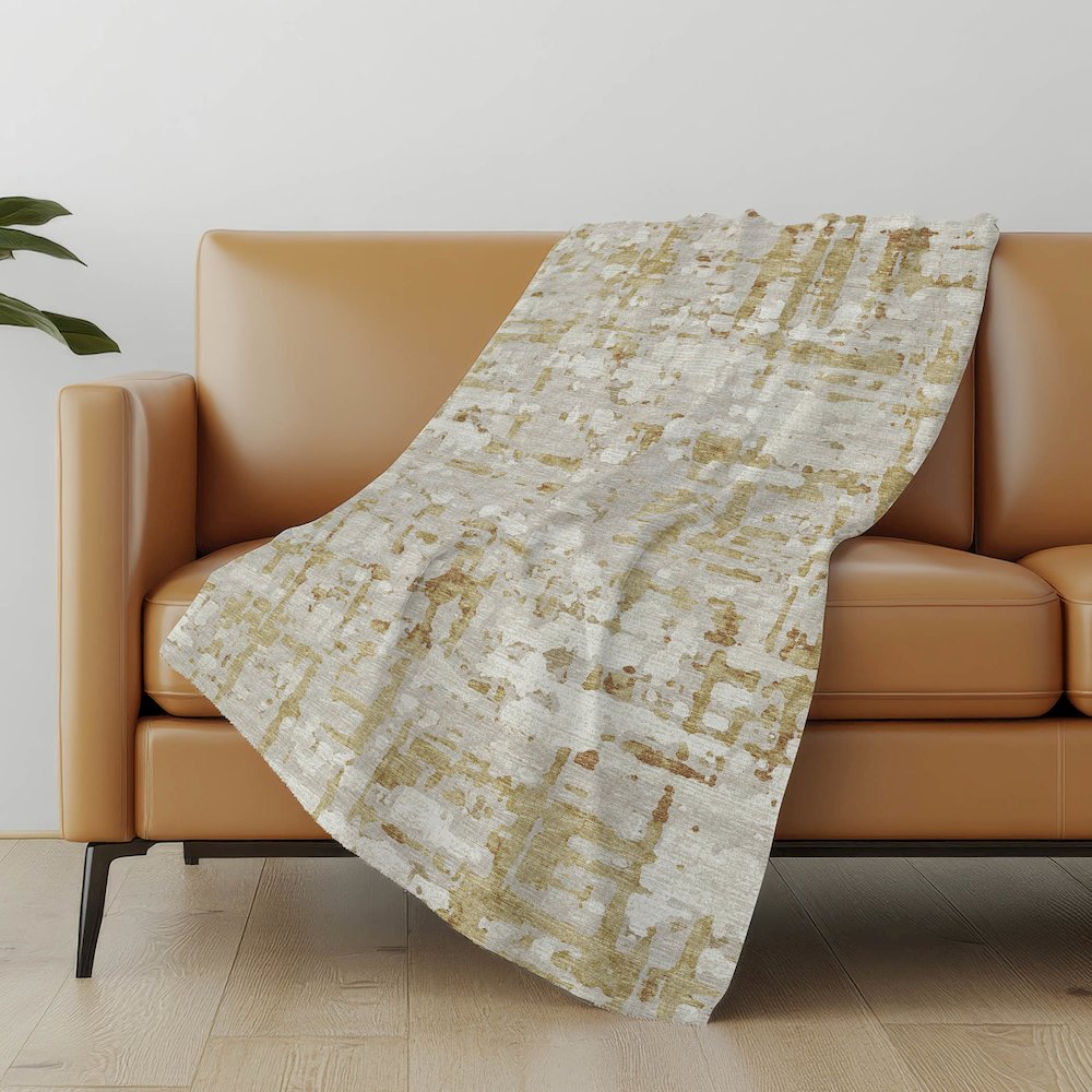 Premium Machine Washable ASB76 Caramel 50" x 70" Sherpa Throw Blanket. Picture 4