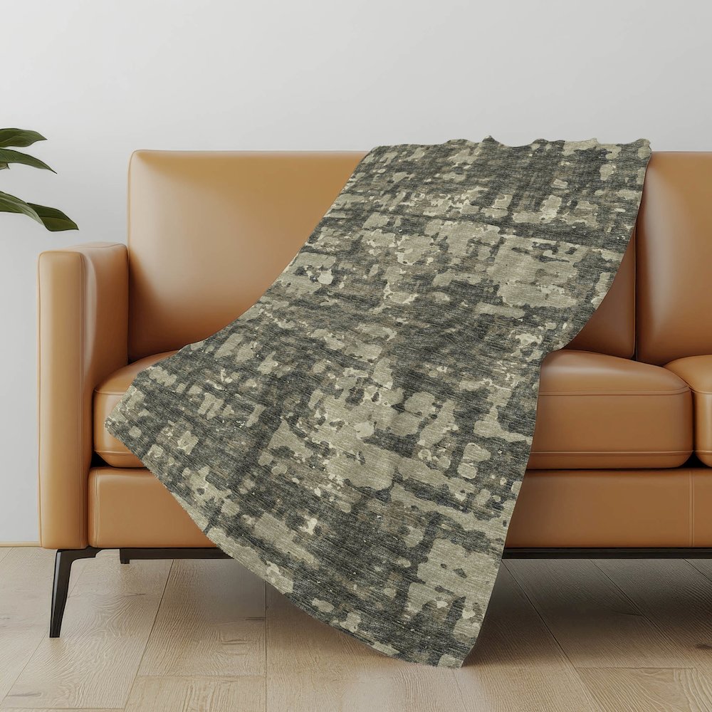 Premium Machine Washable ASB76 Earth 50" x 70" Sherpa Throw Blanket. Picture 4