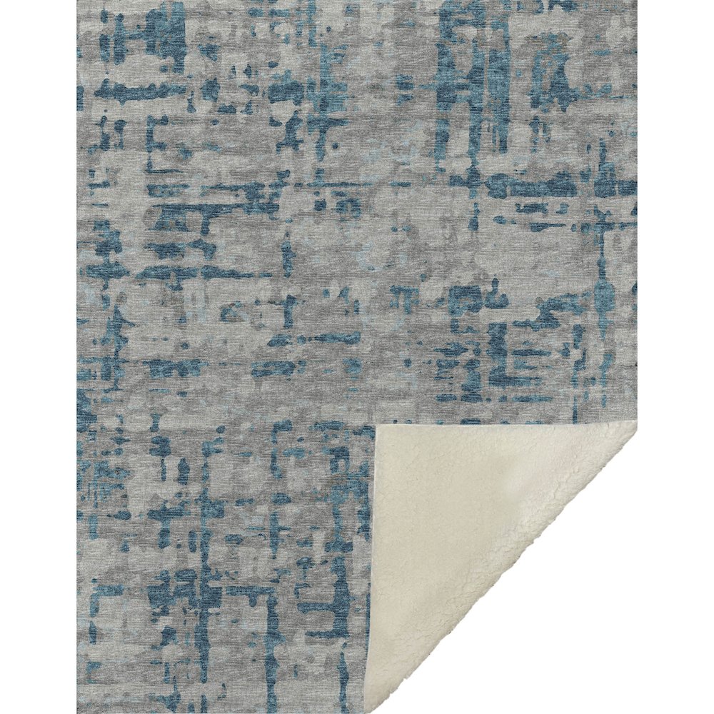 Premium Machine Washable ASB76 Peacock 50" x 70" Sherpa Throw Blanket. Picture 1