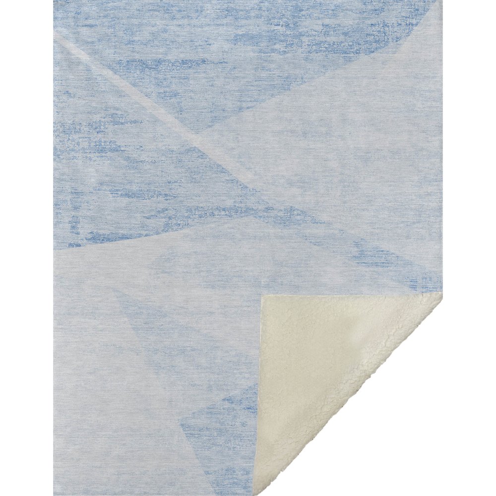Premium Machine Washable ASB770 Denim 50" x 70" Sherpa Throw Blanket. Picture 1