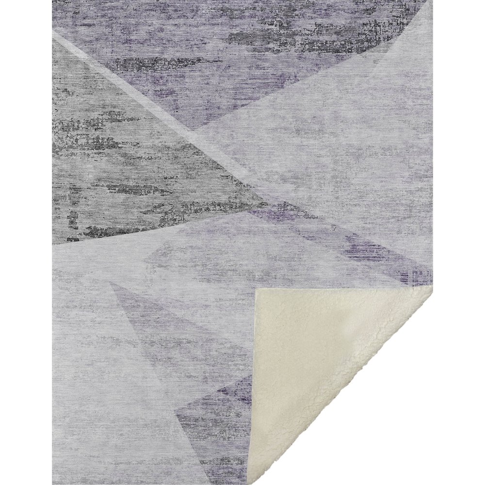 Premium Machine Washable ASB770 Purple 50" x 70" Sherpa Throw Blanket. Picture 1