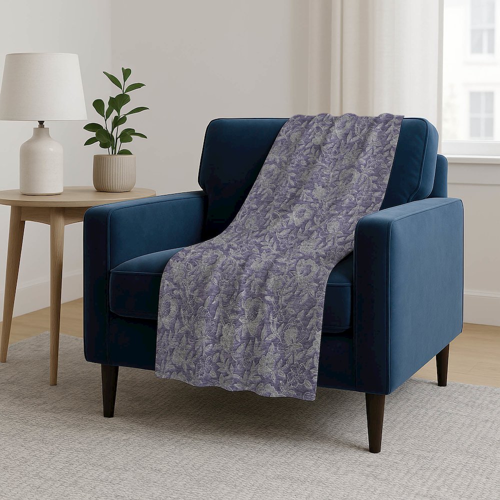 Premium Machine Washable ASB771 Eggplant 50" x 70" Sherpa Throw Blanket. Picture 5