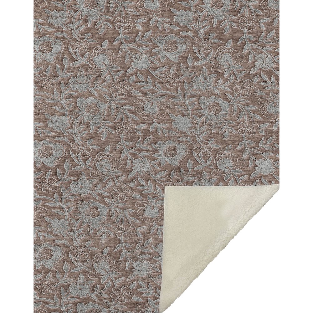 Premium Machine Washable ASB771 Terracotta 50" x 70" Sherpa Throw Blanket. Picture 1