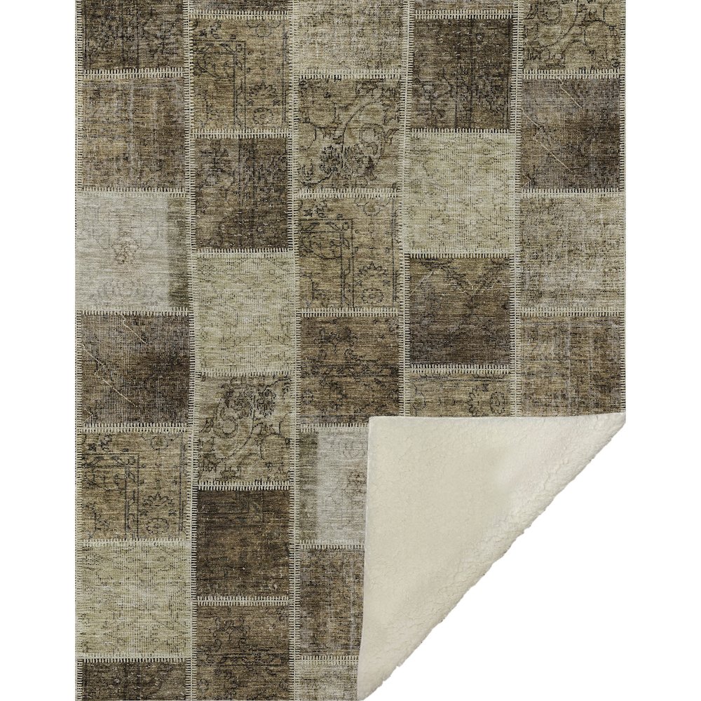 Premium Machine Washable ASB772 Brown 50" x 70" Sherpa Throw Blanket. Picture 1