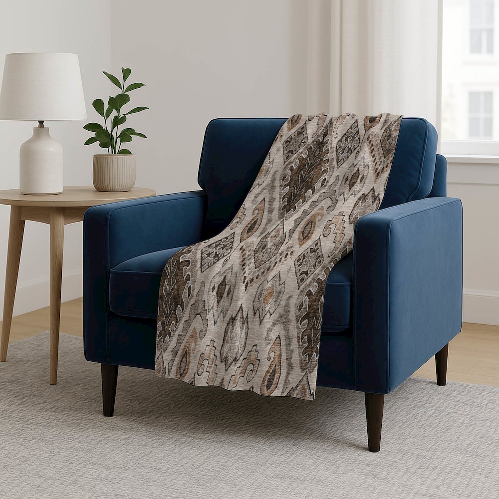 Premium Machine Washable ASB775 Brown 50" x 70" Sherpa Throw Blanket. Picture 5