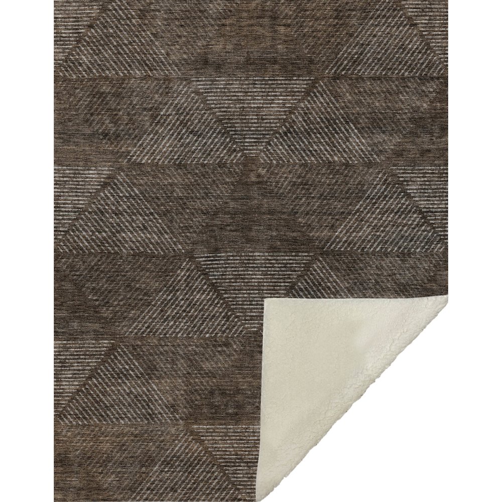 Premium Machine Washable ASB777 Brown 50" x 70" Sherpa Throw Blanket. Picture 1
